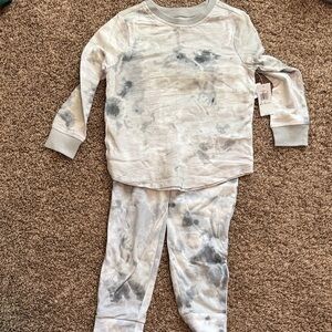 Old Navy Light Gray Tie-Dye Long Sleeve Kids Set